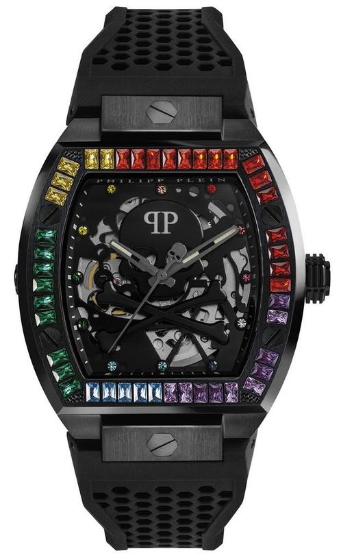 Philipp Plein PWBAA0621 The $keleton horloge 44 mm, Sieraden, Tassen en Uiterlijk, Horloges | Heren, Kunststof, Nieuw, Staal, Overige merken