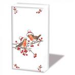 Ambiente - Zakdoeken - Christmas robins white, Huis en Inrichting, Woonaccessoires | Overige, Nieuw