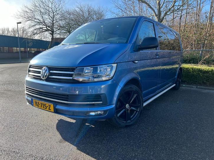 Volkswagen Transporter 2.0 TDI L2 Rolstoel voorin en achteri, Auto's, Bestelauto's, Lease, Zwart, Automaat, Overige kleuren, Gebruikt