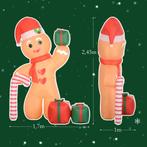 Gingerbread Man Met Suikerstok, 2,45 M Hoog, Opblaasbaar, Wi, Diversen, Kerst, Verzenden, Nieuw