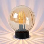Lucide MONSARAZ - Tafellamp - Ø 25 cm - 1xE27 - Amber, Verzenden, Nieuw