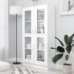 vidaXL Vitrinekast 82,5x30,5x150 cm bewerkt hout hoogglans, Huis en Inrichting, Verzenden, Nieuw, 150 tot 200 cm, 25 tot 50 cm