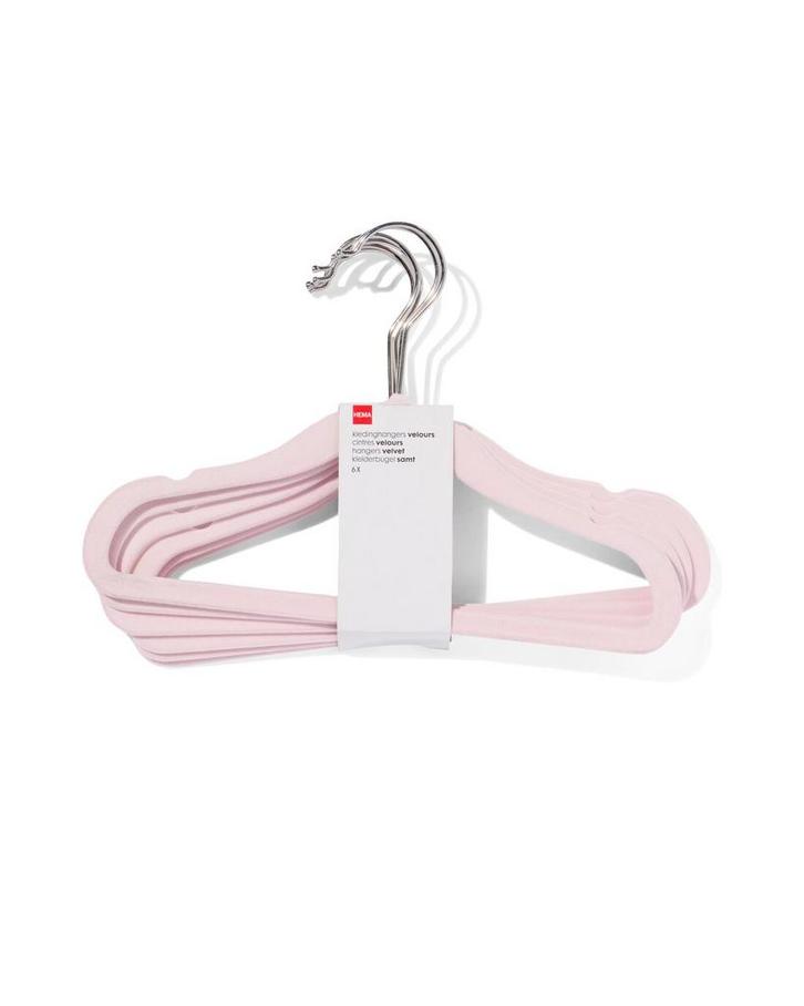 HEMA Kledinghanger klein velours roze - 6 stuks, Huis en Inrichting, Kasten | Kledingkasten, Nieuw, Verzenden