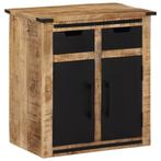 vidaXL Dressoir met 2 lades 55x35x60 cm massief mangohout, Verzenden, Nieuw, 50 tot 100 cm, 25 tot 50 cm