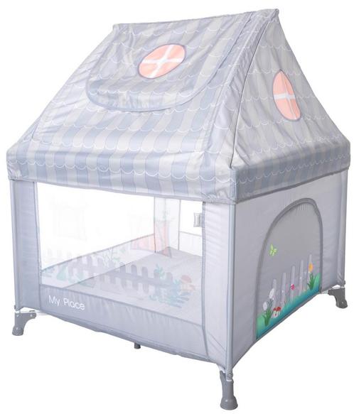 Lorelli My Place Grey Inklapbare Box met Dakje 1008064-2506, Kinderen en Baby's, Boxen, Nieuw, Verzenden