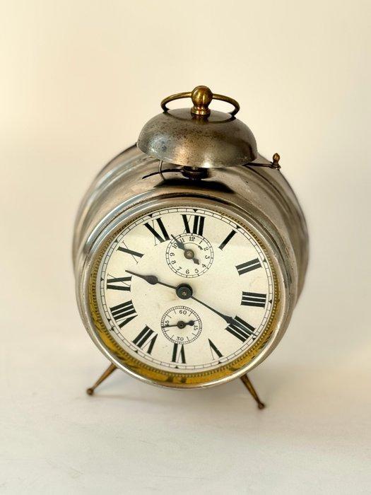 Wekker - Japy Frères - Art Nouveau Verchroomd, Messing -, Antiek en Kunst, Antiek | Klokken