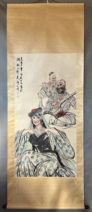 INK AND COLOR ON PAPER PAINTING DANCER - Attributed, Antiek en Kunst, Antiek | Overige Antiek