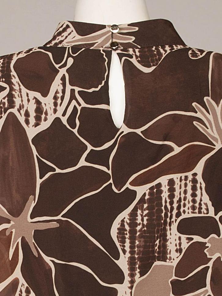 Top Blouson Benthe Bruin, damestop met lange mouwen, Kleding | Dames, Tops, Verzenden