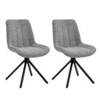 Set van 2 Eetkamerstoelen – Antraciet – Vergaderstoelen –, Huis en Inrichting, Ophalen of Verzenden, Nieuw