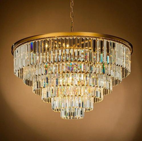Kroonluchter - Metaal, Glas - XL, Antiek en Kunst, Antiek | Lampen