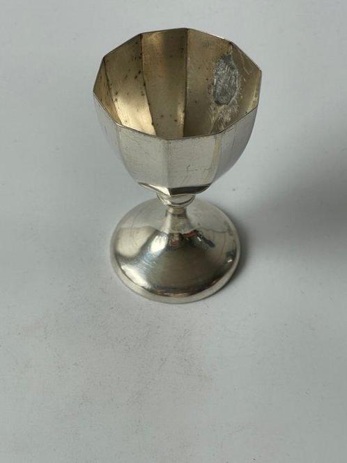 Eierdopje - .800 zilver - op voette, Antiek en Kunst, Antiek | Goud en Zilver