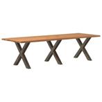 vidaXL Eettafel rechthoekig 280x100x74 cm massief eikenhout, Huis en Inrichting, Tafels | Eettafels, Verzenden, Nieuw