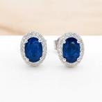 Zonder minimumprijs - Oorbellen Verguld Saffier - Topaas -, Sieraden, Tassen en Uiterlijk, Oorbellen, Nieuw