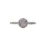 Witgouden pave ring met zirkonia 14 karaat, Verzenden, Zo goed als nieuw, Wit, Goud