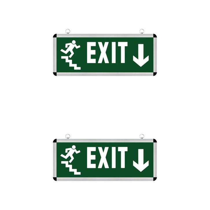 LED Noodverlichting Exit - 2 Pack - Rabonta Omlaag - Hangend, Huis en Inrichting, Lampen | Overige, Nieuw, Ophalen of Verzenden