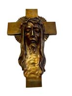 Hoofd - Jezus kruis - 35 cm - 2 kg - Messing