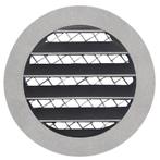 Rond buitenluchtrooster aluminium Ø 125mm met grofmazig gaas, Verzenden, Nieuw