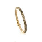 Gouden armband gezet met diamanten; 2,19 ct. | 19 cm, Gebruikt, Overige kleuren, Ophalen of Verzenden, Met edelsteen