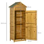 TRUUSK Outsunny Gerätehaus aus Naturholz, Geräteschrank, Gar, Verzenden, Nieuw