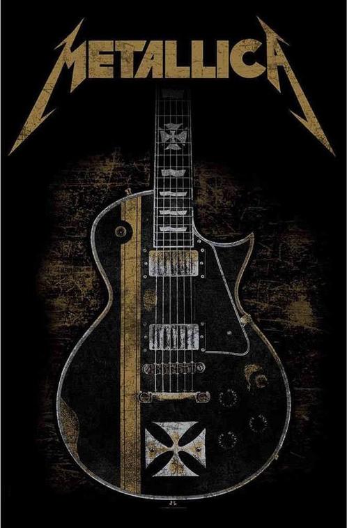 Metallica - Hetfield Guitar Textielposter off. merchandise, Verzamelen, Muziek, Artiesten en Beroemdheden, Poster, Artwork of Schilderij