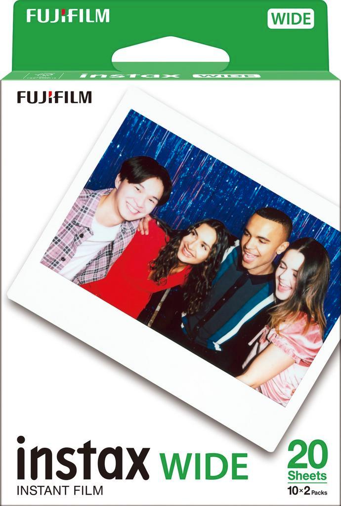 Fujifilm instax WIDE Colorfilm Glossy (20 Polaroid papier, Audio, Tv en Foto, Fotocamera's Analoog, Verzenden