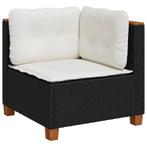 Tuinhoekbank Rattan Zwart - OP=OP - Modulair Design, Tuin en Terras, Tuinsets en Loungesets, 2 zitplaatsen, Rotan, Nieuw, Ophalen of Verzenden