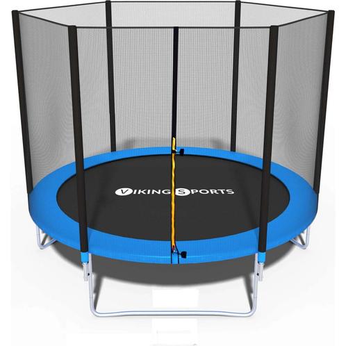 Trampoline - blauw - 244 cm - met net- tot 120 KG, Kinderen en Baby's, Speelgoed | Buiten | Trampolines, Nieuw, Ophalen of Verzenden
