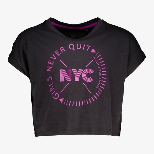 Osaga meisjes cropped sport T-shirt zwart/roze maat 116, Kleding | Dames, Sportkleding, Nieuw, Verzenden