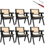 Eetkamerstoel Lizzy met Weens vlechtwerk in boho-stijl - zwa, Huis en Inrichting, Stoelen, Verzenden, Nieuw