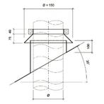 Dakdoorvoer 90 graden 200mm, Doe-het-zelf en Verbouw, Ventilatie en Afzuiging, Verzenden, Nieuw