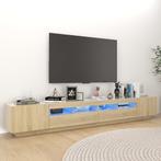 vidaXL Tv-meubel met LED-verlichting 260x35x40 cm sonoma, Verzenden, Nieuw, 50 tot 100 cm, Minder dan 100 cm