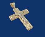 Groot 14 karaat Gouden Versace-Kruis Kruis Kettinghanger, Sieraden, Tassen en Uiterlijk, Kettinghangers, Verzenden, Nieuw, Kruis of Symbool