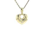 Gouden vintage hart hanger met diamant 14 kt, Sieraden, Tassen en Uiterlijk, Kettinghangers, Ophalen of Verzenden, Nieuw