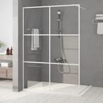 vidaXL Inloopdouchewand 140x195 cm transparant ESG-glas wit, Doe-het-zelf en Verbouw, Verzenden, Nieuw