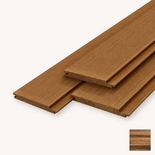 Frake thermo channelsiding | bruin | 2x19 cm | 245 cm, Doe-het-zelf en Verbouw, Hout en Planken, Nieuw, Ophalen of Verzenden