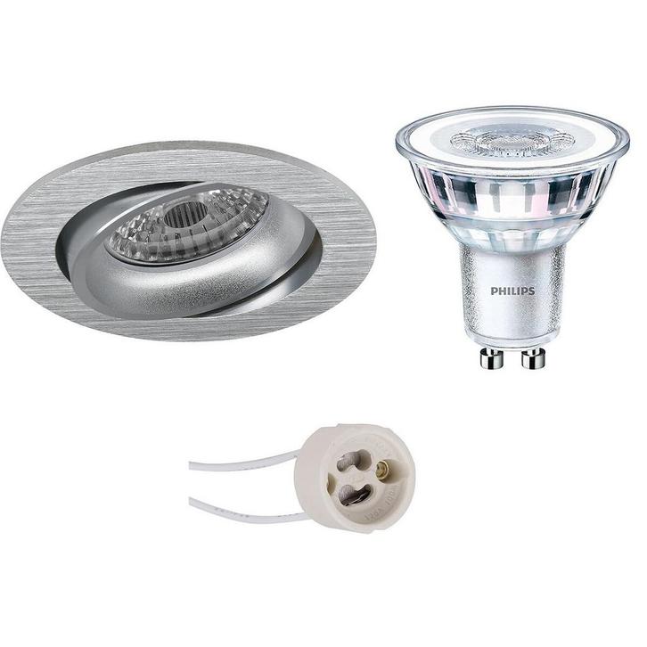 GU10 Inbouwspot Set - Mat Wit - Rond - Verdiept - Kantelbaar, Huis en Inrichting, Lampen | Spots, Plafondspot of Wandspot, Nieuw
