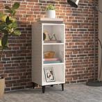 vidaXL Dressoir 34,5x32,5x90 cm bewerkt hout hoogglans wit, Huis en Inrichting, Kasten | Dressoirs, Minder dan 50 cm, Verzenden