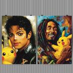 ANDSAL ART - (LOT OF 2) Pikachu & Michael Jackson The King, Nieuw