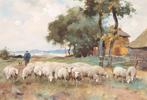 Adrianus Johannes Groenewegen (1874-1963) - Herder met, Antiek en Kunst, Kunst | Schilderijen | Klassiek