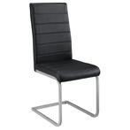 Eetkamerstoelen Vegas - Kunstleer - 4-delig - zwart, Huis en Inrichting, Verzenden, Nieuw