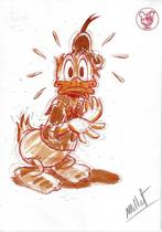 Millet - 1 Original colour drawing - Donald Duck - Vintage, Boeken, Nieuw