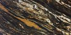 Marmerlook vloertegel Ikony Nero gepolijst zwart 60x120 cm