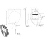 Wiesbaden Ellva Spiegel - Organisch met LED - Dimbaar en, Huis en Inrichting, Woonaccessoires | Spiegels, Ophalen of Verzenden