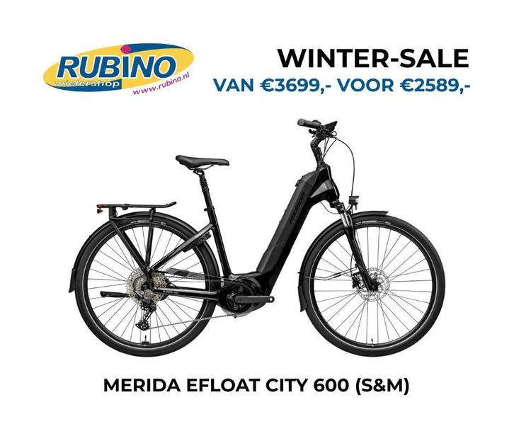 NIEUW - 2x MERIDA EFLOAT CITY 600 ELEKTRISCHE FIETS (S/M), Fietsen en Brommers, Elektrische fietsen, 50 km per accu of meer, Nieuw