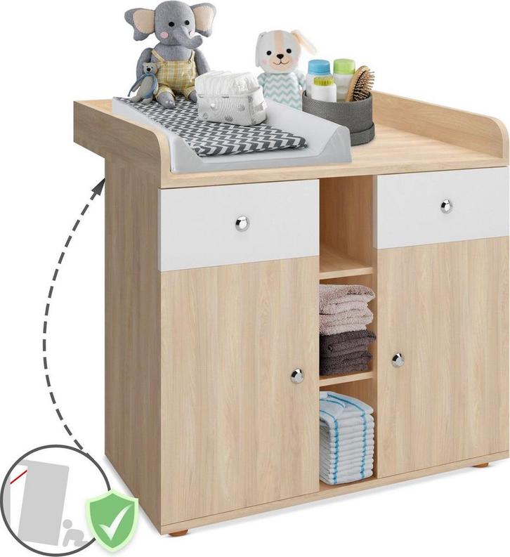 Infantastic - Babycommode met 2 grote lades en 5 vakken - La, Huis en Inrichting, Kasten | Computermeubels, Nieuw, Verzenden