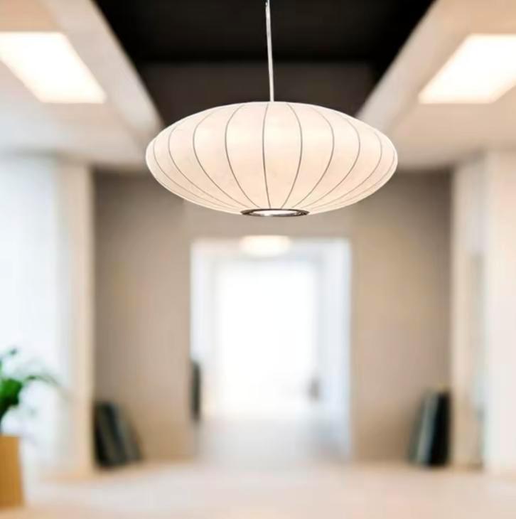 Moderne Zijden Hanglamp – Creatieve Plafondlamp Woonkamer, Huis en Inrichting, Lampen | Hanglampen, Nieuw, Verzenden