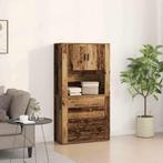 vidaXL buffetkast 80x33x150 cm bewerkt hout oud houtkleurig, Huis en Inrichting, Verzenden, Nieuw, 50 tot 100 cm, Minder dan 100 cm