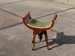 Kruk - Curule-Ontwerp - Walnoot - Verstelbare Piano kruk