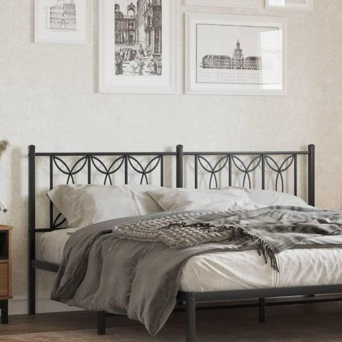 vidaXL Hoofdbord 180 cm metaal zwart, Huis en Inrichting, Slaapkamer | Bedden, Zwart, Nieuw, Metaal, Verzenden