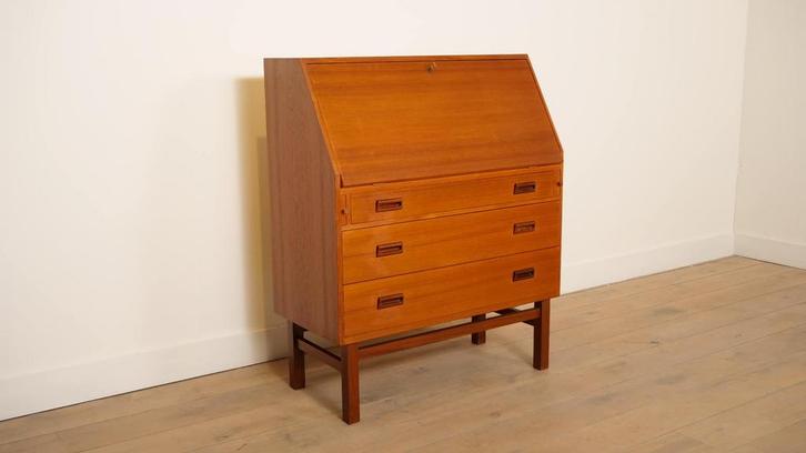 Vintage Teak secretaire | Deens | 90 cm, Huis en Inrichting, Kasten | Secretaires, Ophalen of Verzenden